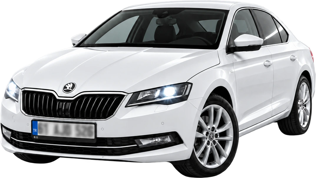 Škoda Superb, Aytur Global filosundan gerçek araç; arka planı düzenlenmiştir